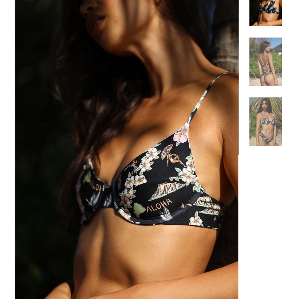 Skatie Kate Bikini Top in Kona (Size L)